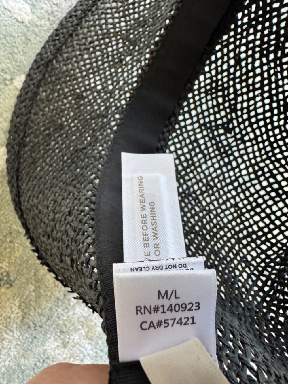 LOFT Black Straw Fedora Hat - Picture 4 of 4